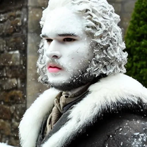 Image similar to john snow made of snow