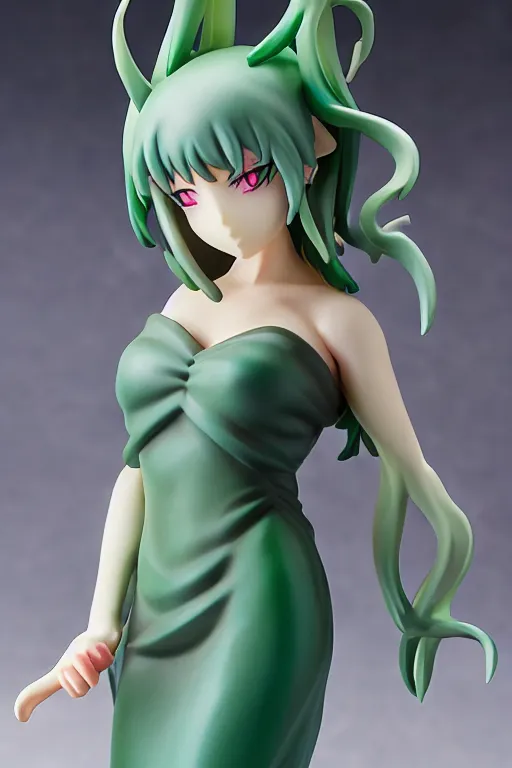 Image similar to figurine of cthulu wearing an elegant summer blouse, personification, official store photo, commercial photo, featured on amiami, lovecraftian, 8 k, 8 5 mm, beautiful composition