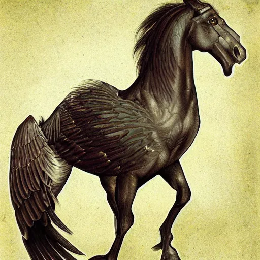 Prompt: a horse eagle!!! hybrid! fantasy art - n 9