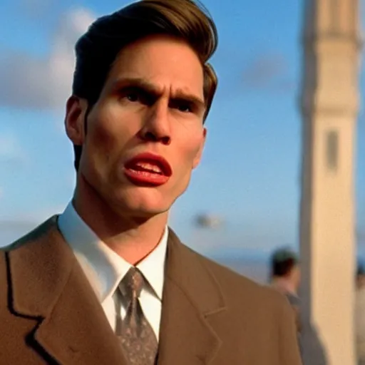 Prompt: Live Action Still of Jerma in The Truman Show, real life, hyperrealistic, ultra realistic, realistic, highly detailed, epic, HD quality, 8k resolution, body and headshot, film still