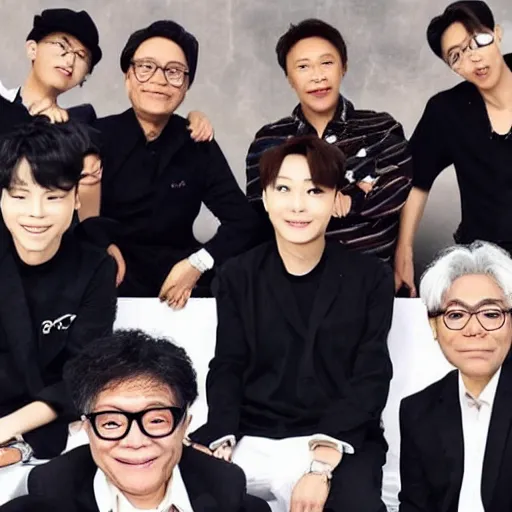 Prompt: lee sooman creating a new boyband that is not associated with nct, highly detailed, dreamscape