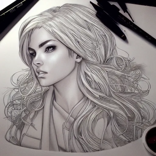 Image similar to Lecturer and her crowd, rear facing, backlit, intricate detailed art by artgerm