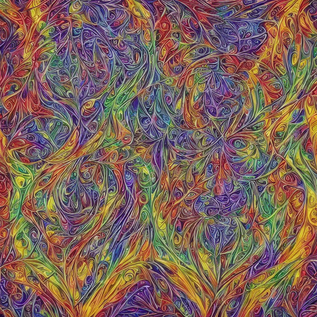 Image similar to alex grey art