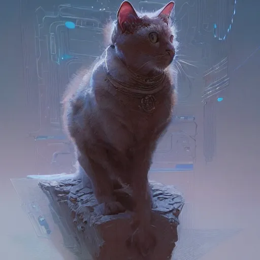 Image similar to Schrodinger cat, quantum mechanics, highly detailed, smooth, artstation, digital illustration by Ruan Jia and Mandy Jurgens and Artgerm and Wayne Barlowe and Greg Rutkowski and Zdislav Beksinski