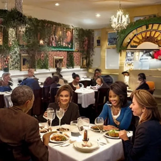 Prompt: Obama restaurant