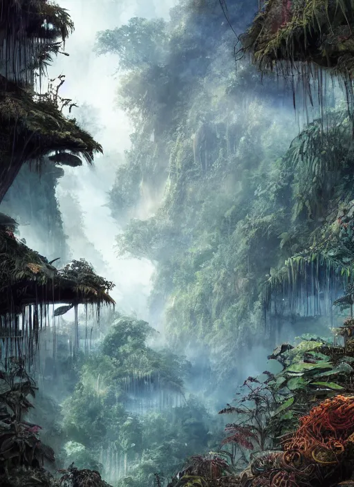 Prompt: jungle valley next to a mountain , watercolor, dramatic lighting, cinematic, establishing shot, extremely high detail, foto realistic, cinematic lighting, pen and ink, intricate line drawings, by Yoshitaka Amano, Ruan Jia, Kentaro Miura, Artgerm, post processed, concept art, artstation, matte painting, style by eddie mendoza, raphael lacoste, alex ross