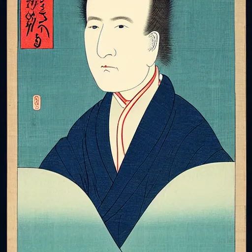 Image similar to ukiyo-e portrait of united states senator henry clay