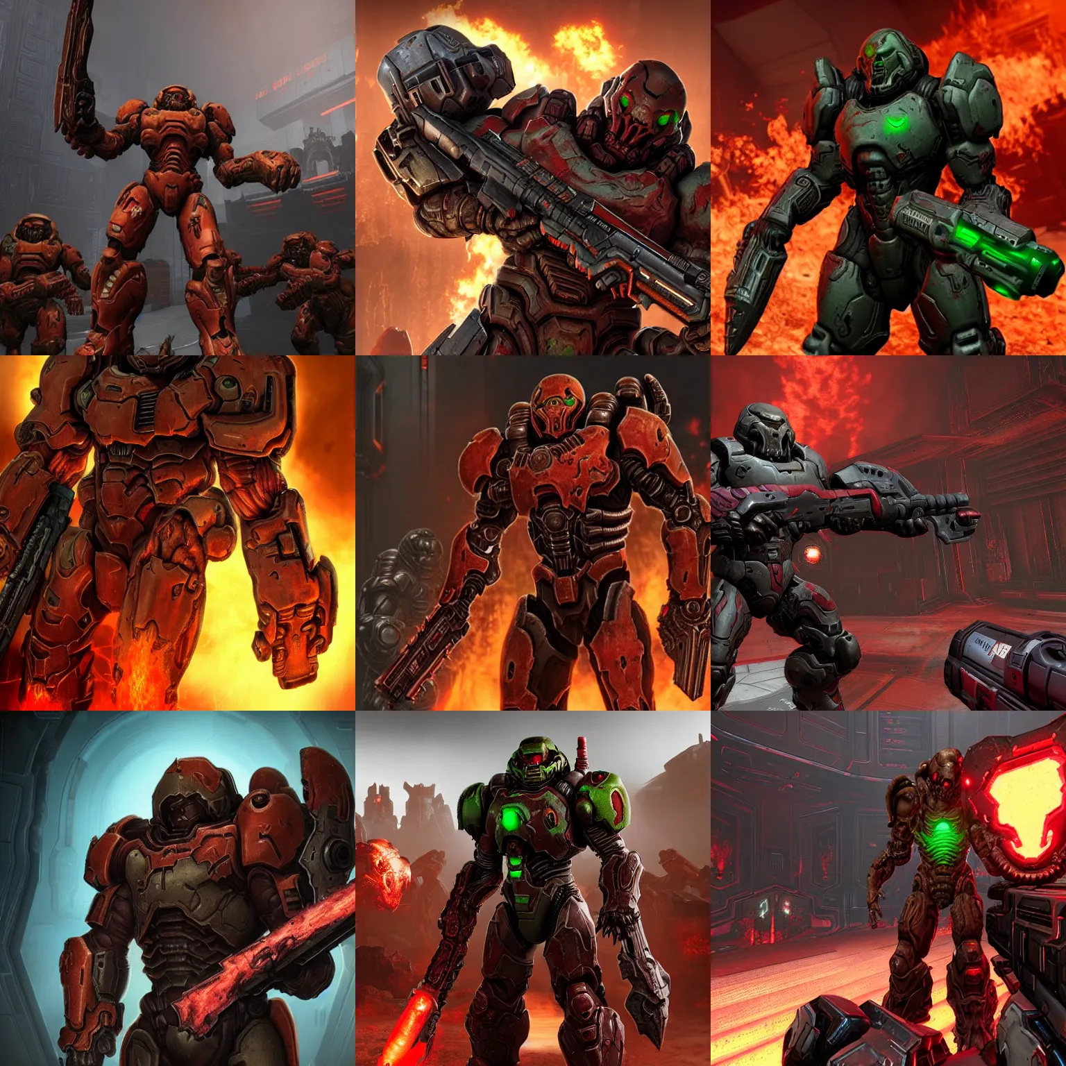 Image similar to doom slayer from doom eternal