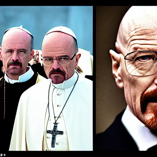 Prompt: Walter White as the Pope