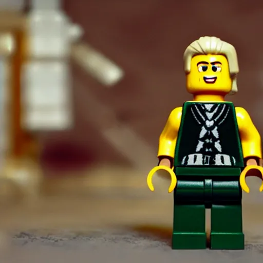 Prompt: Legolas has no legs. he is made out of Lego