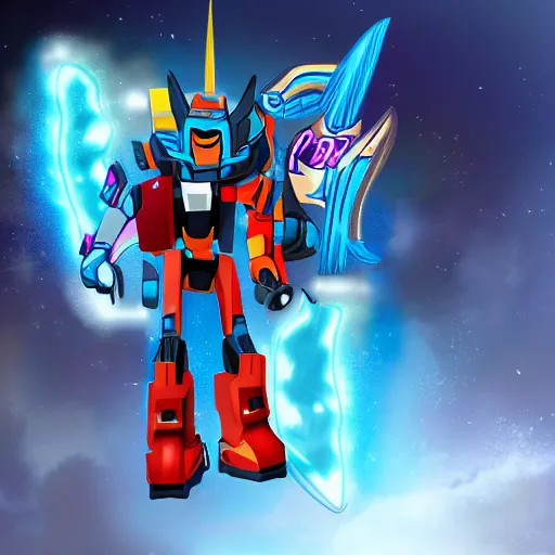 Prompt: transformer autobot in the style of my little pony, epic, digital art, 8 k