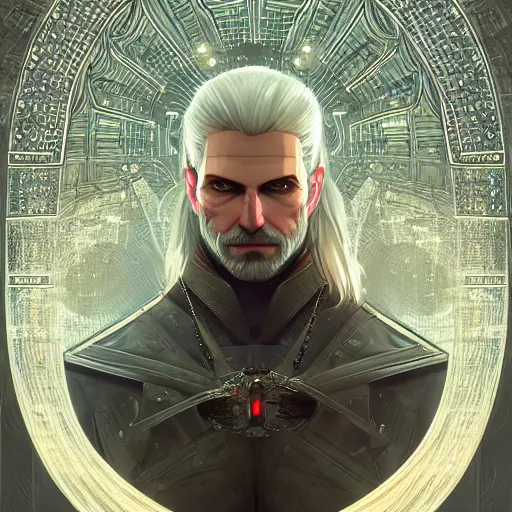 Prompt: symmetry!! portrait of the witcher, thunder, sci - fi, glowing lights!! intricate, elegant, highly detailed, digital painting, artstation, concept art, smooth, sharp focus, illustration, art by artgerm and greg rutkowski and alphonse mucha, 8 k