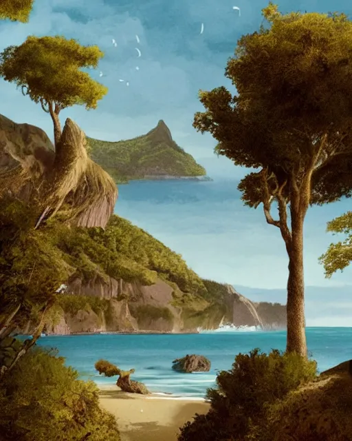 Image similar to a small island illustration by quentin mabille