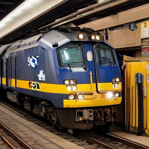 Image similar to csx locomotive in new york city subway