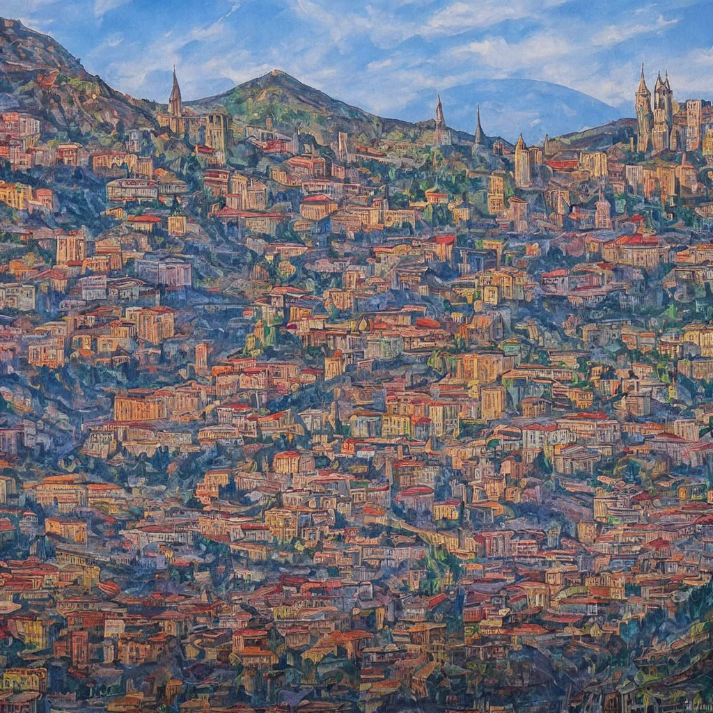 Prompt: tbilisi painted by david bowie