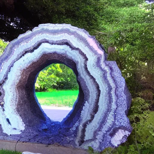 Image similar to space gate portail in a geode