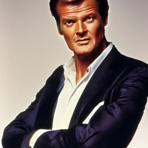 Image similar to Roger Moore as Sean Connory