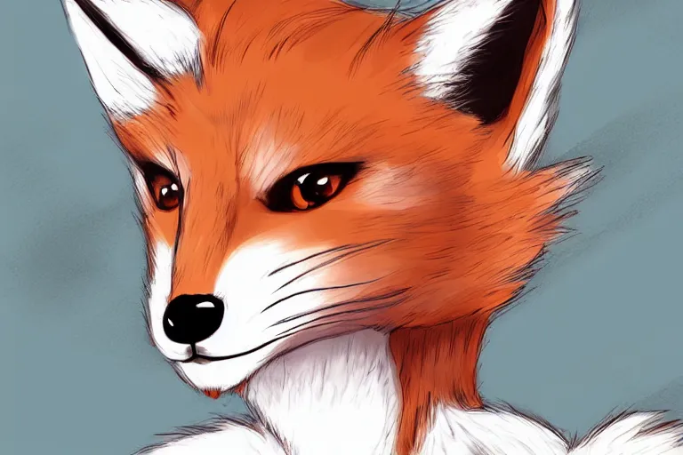 Image similar to an anthropomorphic fox, fursona!!!! trending on furaffinity, by kawacy, trending on artstation