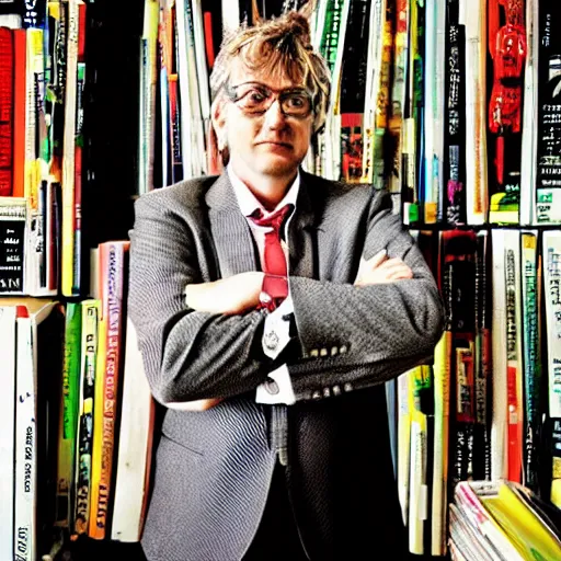 Prompt: portrait of the author simon reynolds by mario testino