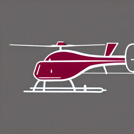 Prompt: retro illustration of a helicopter, logo,