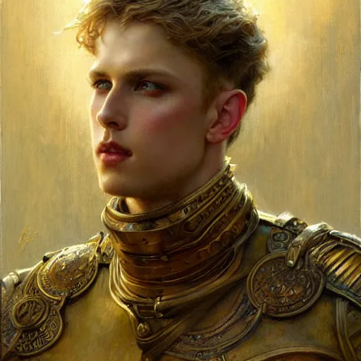 Prompt: attractive arthur pendragon. highly detailed painting by gaston bussiere, tom bagshaw, j. c. leyendecker