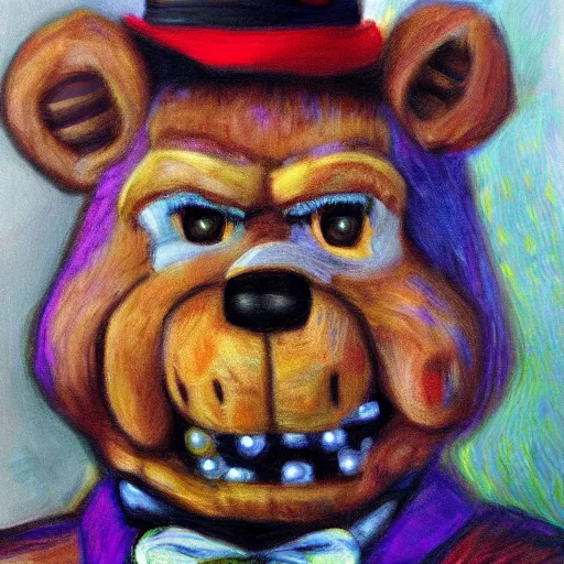 prompthunt: water color on paper, golden freddy fazbear, highly detailed,  artstation, masterpiece, award - winning