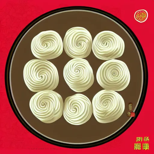 Image similar to shanghai xiao long bao, digital art, style of traditional chinese painting