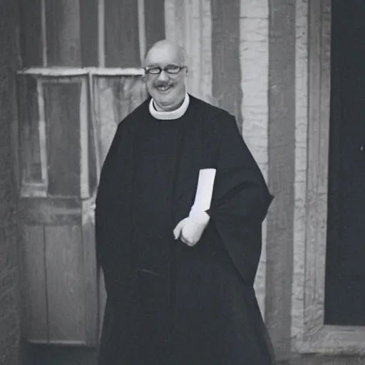 Image similar to vicar in a tutu smiling