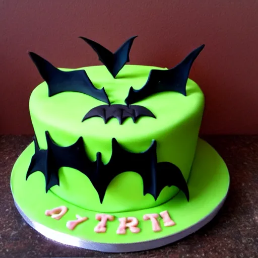 Image similar to bat birthday cake,