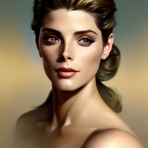 Image similar to Ashley Greene's face combined with Grace Kelly's face as a Space Marine, western, D&D, fantasy, intricate, elegant, highly detailed, digital painting, artstation, concept art, matte, sharp focus, illustration, art by Artgerm and Greg Rutkowski and Alphonse Mucha