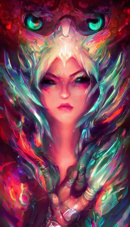 Image similar to psytrance artwork, by ross tran