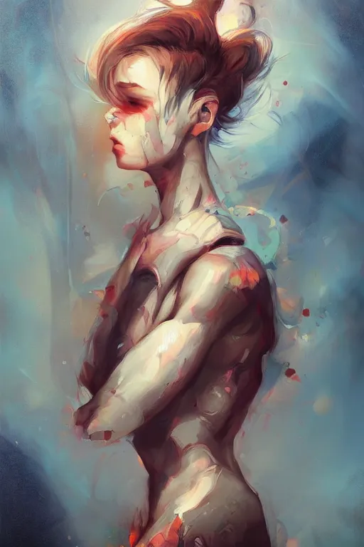 Image similar to a person with tourette's syndrome, by ross tran, oil on canvas