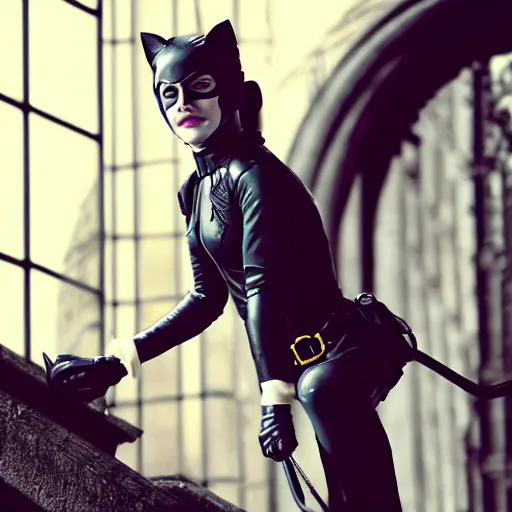 Prompt: Emma Watson as Catwoman, XF IQ4, f/1.4, ISO 200, 1/160s, Adobe Photoshop, DxO Photolab, Sense of Depth, AI enhanced, HDR, in-frame