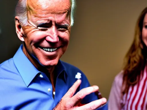 Prompt: Joe Biden in the icu with a man throwing a cupcake at him