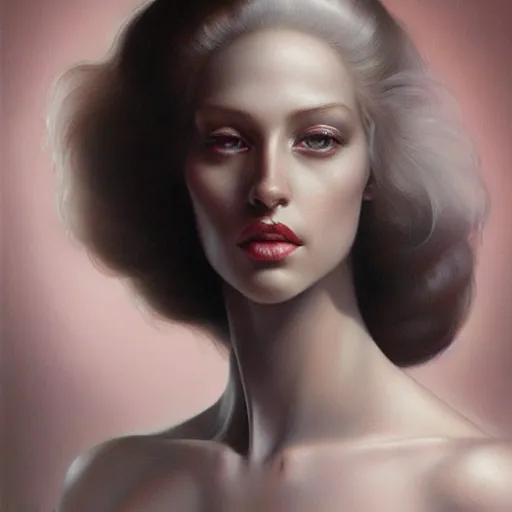 Prompt: kiana by Tom Bagshaw and Manuel Sanjulian and Boris Vallejo, Hyperrealism