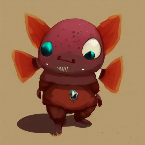 Image similar to a cute axolotl dressed as a wizard, trending on artstation