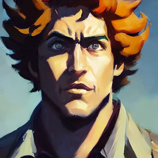 Prompt: greg manchess portrait painting of spike spiegel as overwatch character, totally whack, medium shot, asymmetrical, profile picture, organic painting, sunny day, matte painting, bold shapes, hard edges, street art, trending on artstation, by huang guangjian and gil elvgren and sachin teng