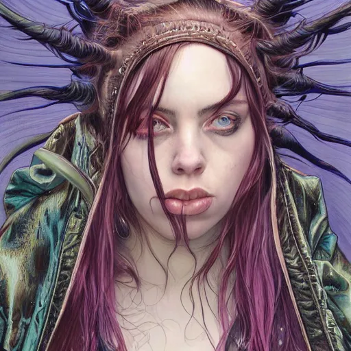 Prompt: Billie Eilish, by Mark Brooks, by Donato Giancola, by Android Jones