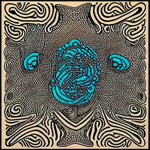 Image similar to “geometrically incomprehensible surreal order of swirls, extremely high detail, photorealistic, intricate line drawings, painted colors, dotart, album art in the style of James Jean”