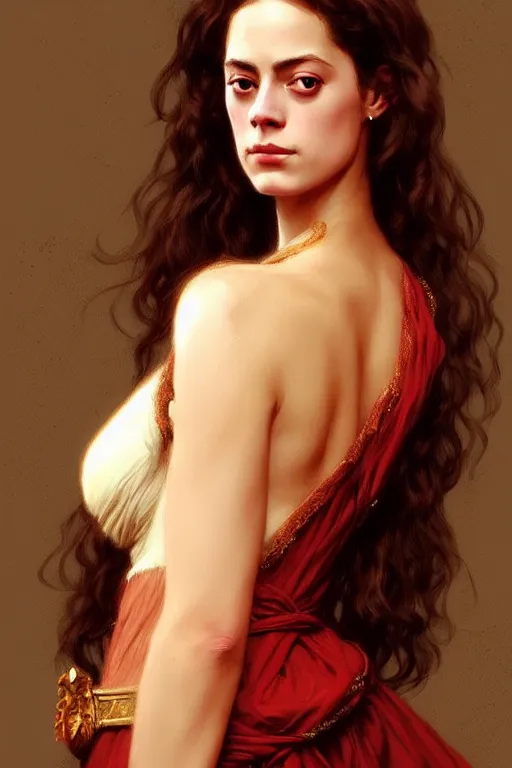 Image similar to queenly kaya scodelario !!!, traditional corsican, intricate, highly detailed, artstation, illustration, jurgens, rutkowski, bouguereau !!!