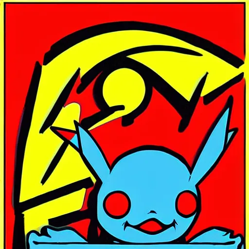 Image similar to Pop Art Surreal Horror Pikachu