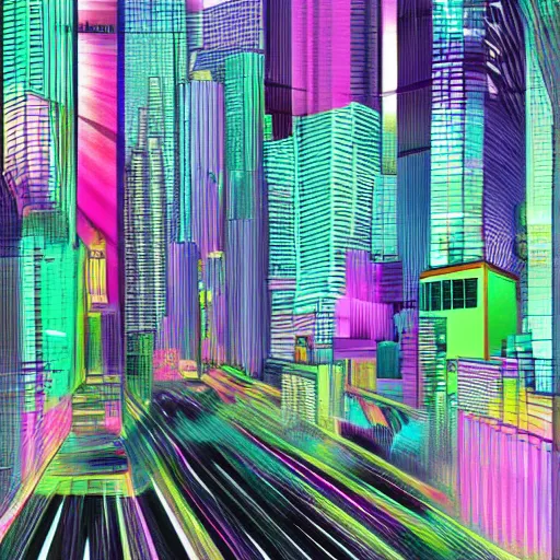 Prompt: digital cityscape by philip sue art, by philip sue, contest winner on behance, pastel colors, xpen drawing