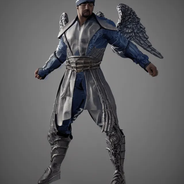 Image similar to biblically accurate angel in mortal kombat, videogame 3d render, 4k, artstation