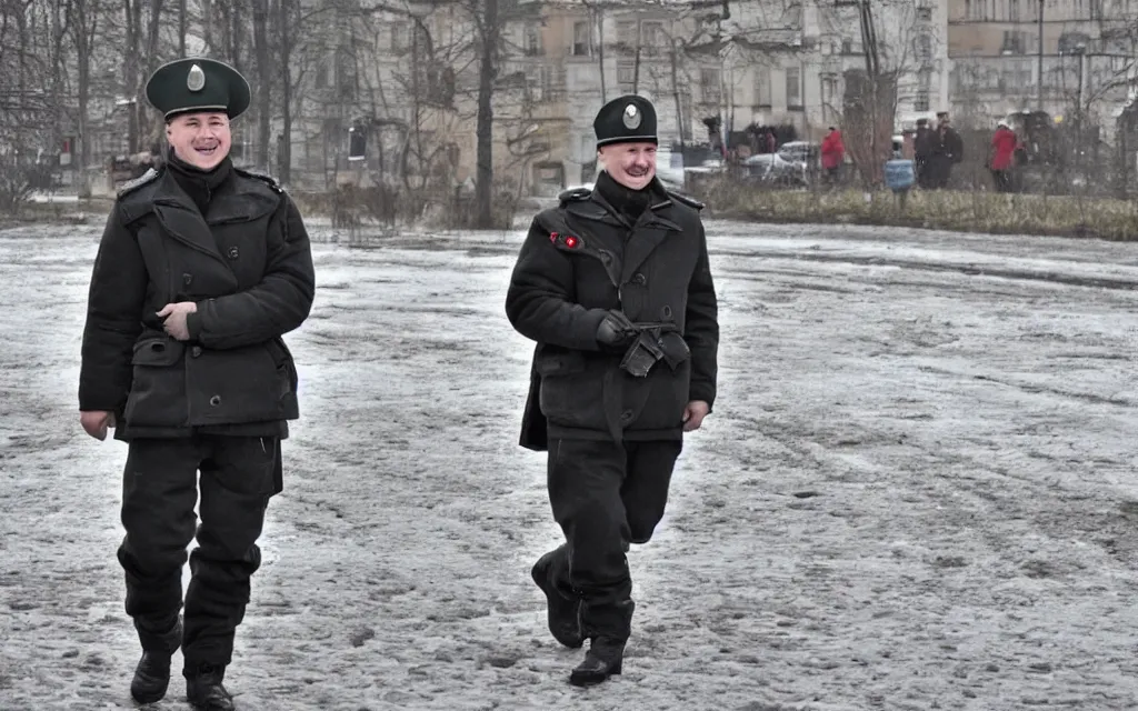 Image similar to happiness of a belarusian policeman