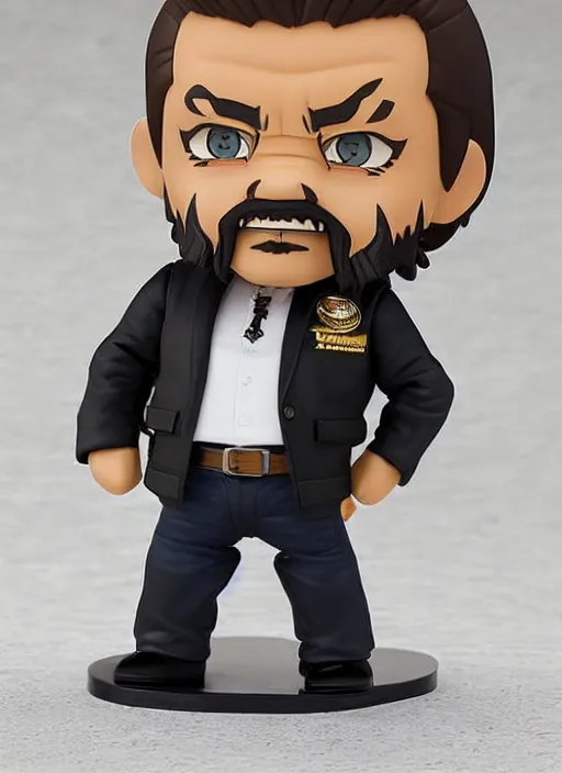 Image similar to danny trejo, an nendoroid of danny trejo figurine, realistic face, detailed product photo