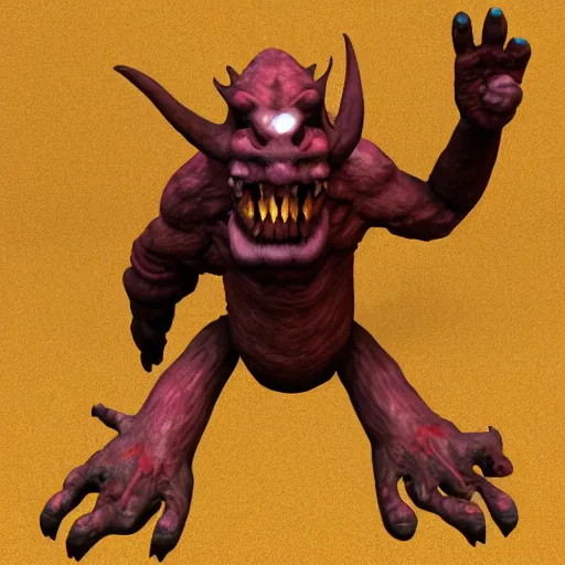 Image similar to monster demon, 3 d rendered