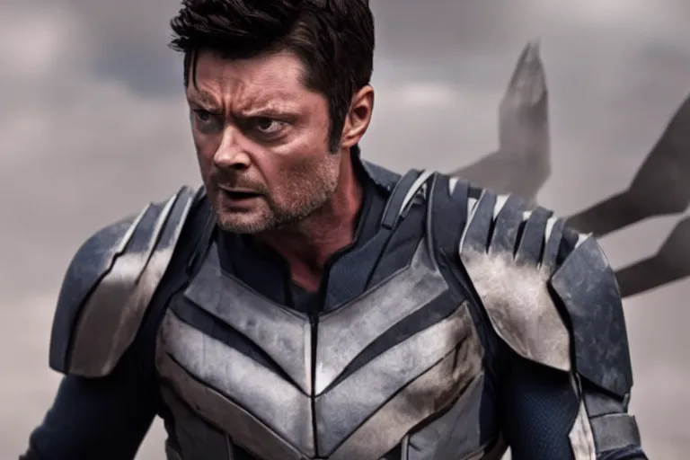 Image similar to film still of 1 Karl Urban as wolverine in new X-men movie, 4k