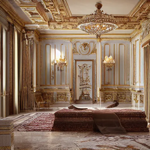 Prompt: luxurious interior palace, hyperdetailed, raytracing, octane render