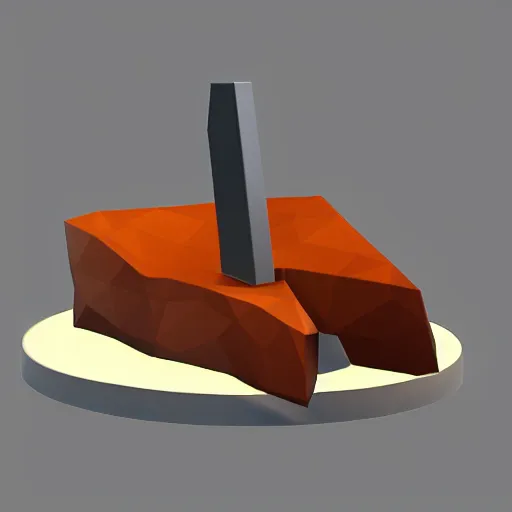 Prompt: slice with axe game, hypercasual, low poly