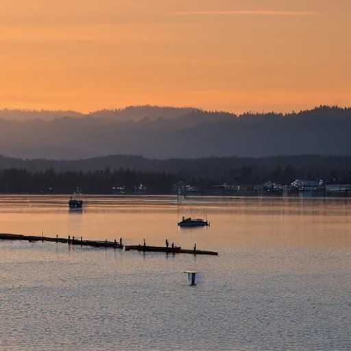 Prompt: comox harbour at sunrise